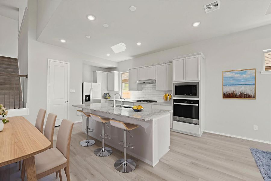 Furnished interior view inside a new home in The Trails, New Caney (Image 13). Furnished interior view inside a new home in The Trails, New Caney (Image 13).