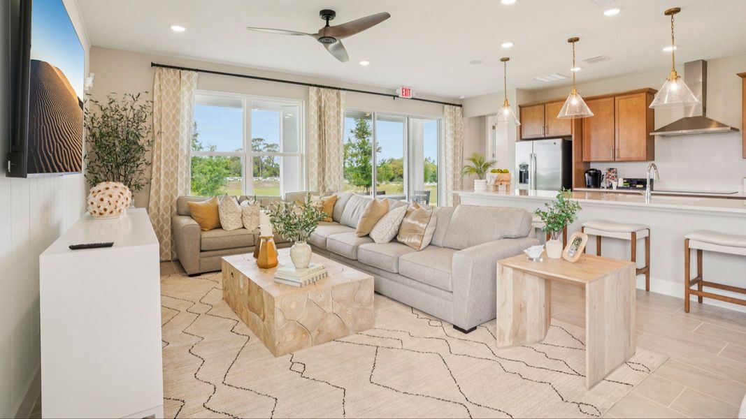 Representative furnished interior of a home built from the Sweetgum by DRB Homes in Ardisia Park, New Smyrna Beach (Image 7).