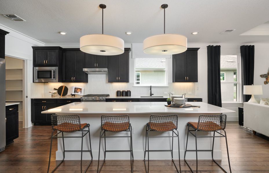 Abundant cabinet space in kitchen