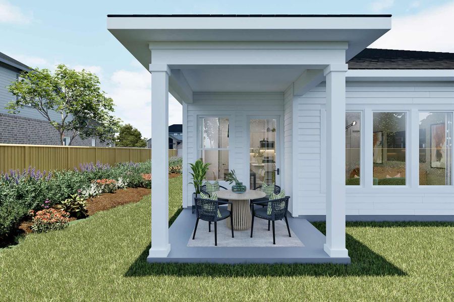 Representative exterior details of a home built from the The Penny by David Weekley Homes in Lanier Landing - Retreat Collection, Gainesville (Image 3).