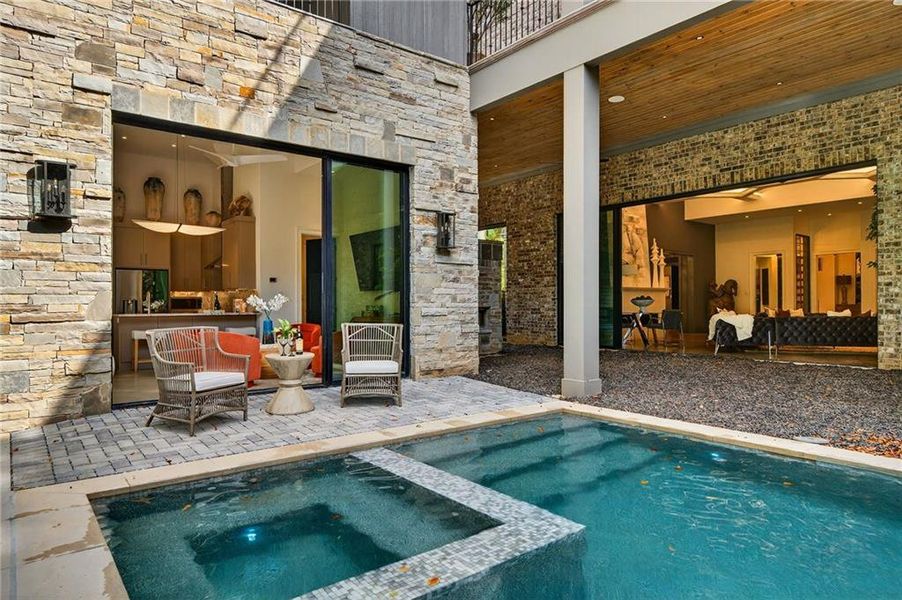 Exterior details and patio area of a home in , Atlanta (Image 33).