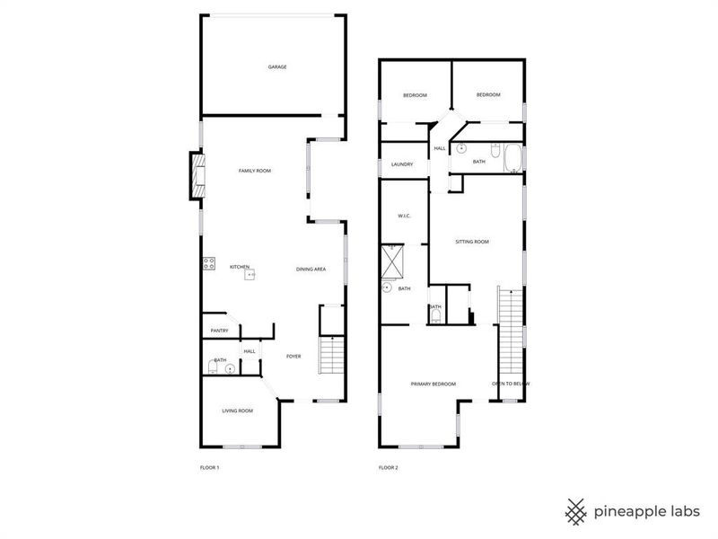 2D floor plan layout of this home in Bayside, Rowlett, TX (Image 5).