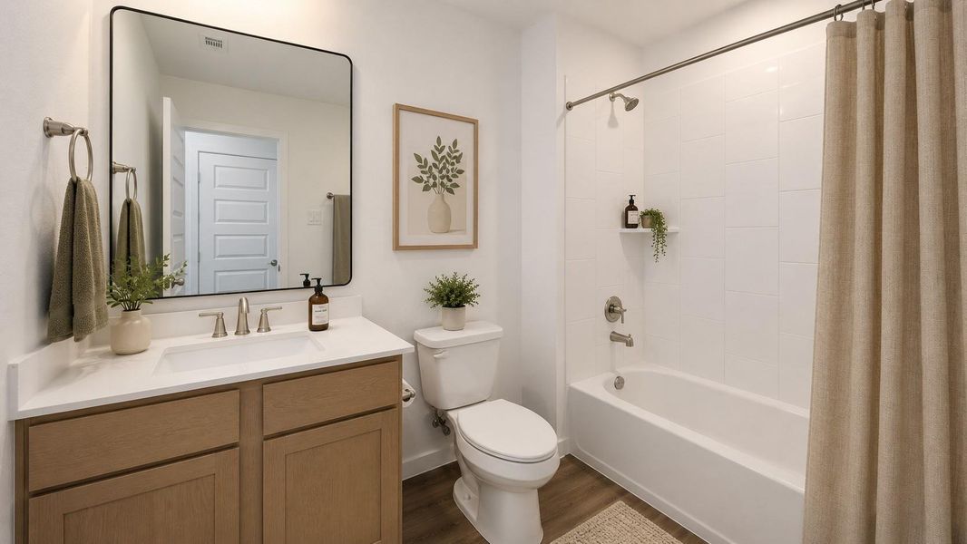 Furnished interior view inside a new home in Grand West, Houston (Image 8). Furnished interior view inside a new home in Grand West, Houston (Image 8).
