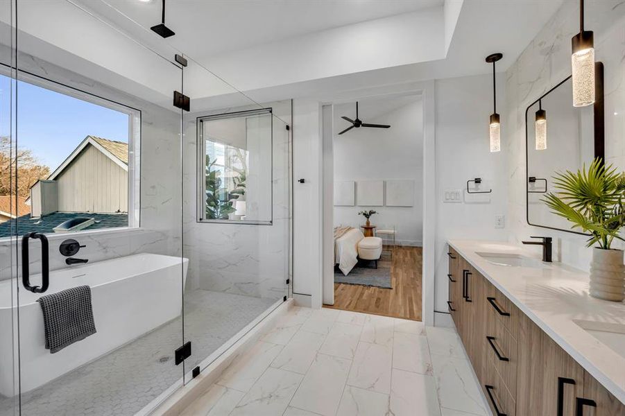 Furnished interior view inside a new home in , Dallas (Image 13). Furnished interior view inside a new home in , Dallas (Image 13).