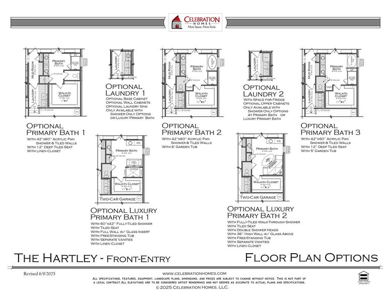 2D floor plan layout for the Hartley by Celebration Homes in Shelton Square, Murfreesboro, TN (Image 5).