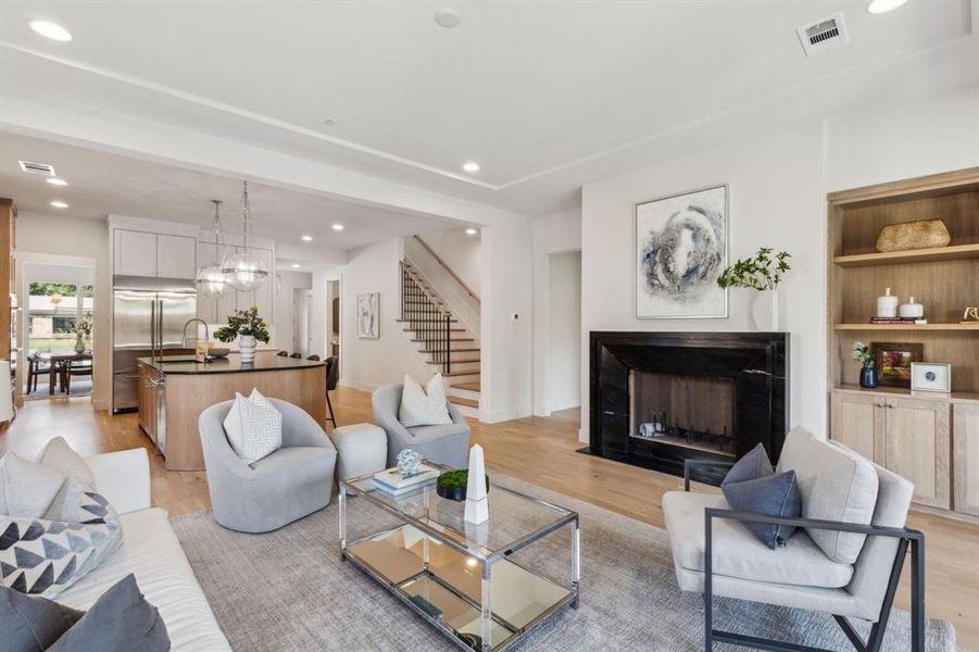 Furnished interior view inside a new home in , Dallas (Image 28). Furnished interior view inside a new home in , Dallas (Image 28).