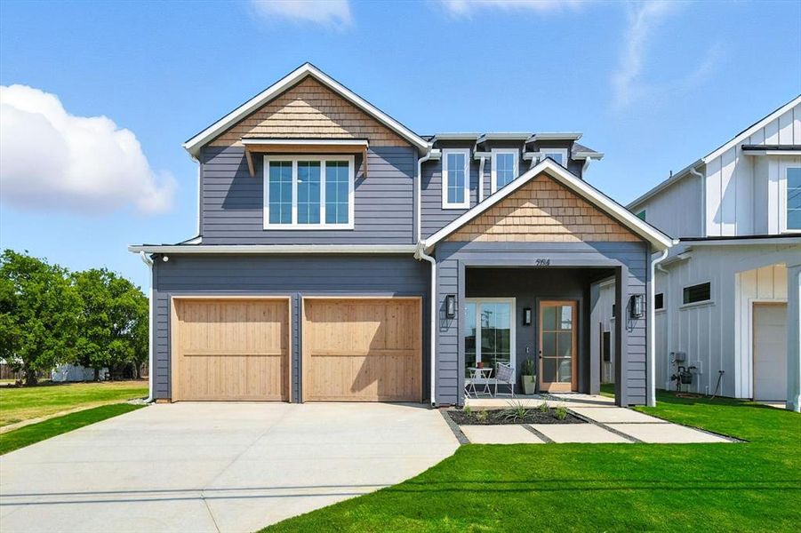 Front exterior of a new home in , Roanoke, TX, highlighting curb appeal (Image 23).