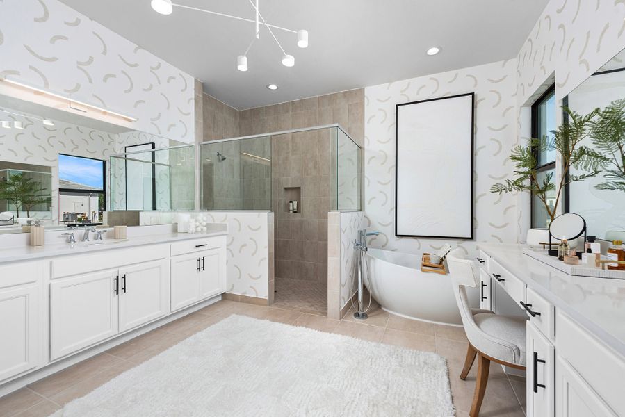 Representative furnished interior of a home built from the Carlyle by GL Homes in Valencia Parc at Riverland, Port St. Lucie (Image 9).