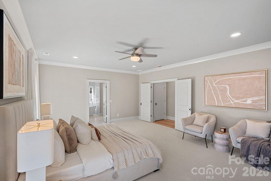 Spacious and peaceful, this Primary Bedroom is your private retreat. Insulated walls and floor ensure quiet comfort at the end of every day.