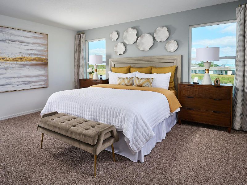 Furnished interior in a model home at Meritage Homes at Terra Lago - Classic Series in Indiantown (Image 21).