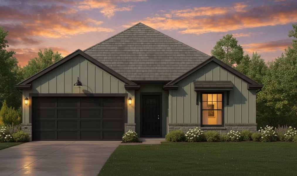 Front exterior of a home in the Crockett Meadows community, located in Conroe, TX (Image 2). Front exterior of a home in the Crockett Meadows community, located in Conroe, TX (Image 2).