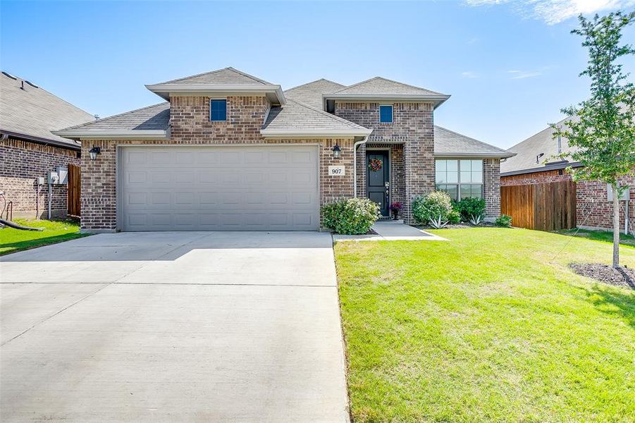 Front exterior of a new home in Chisholm Hills, Cleburne, TX, highlighting curb appeal (Image 1). Front exterior of a new home in Chisholm Hills, Cleburne, TX, highlighting curb appeal (Image 1).