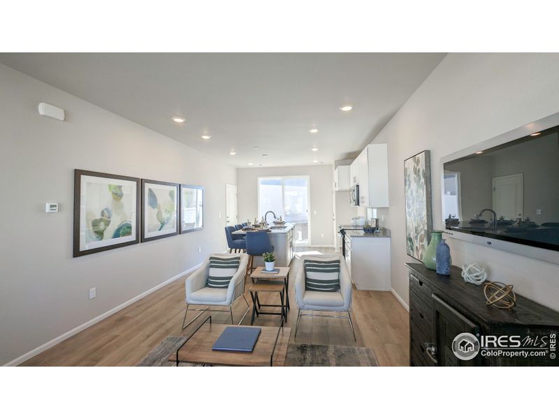 Furnished interior view inside a new home in Thompson River Ranch, Johnstown (Image 7). Furnished interior view inside a new home in Thompson River Ranch, Johnstown (Image 7).