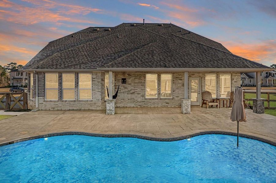 Exterior details and patio area of a home in Lone Star Landing, Montgomery (Image 4).
