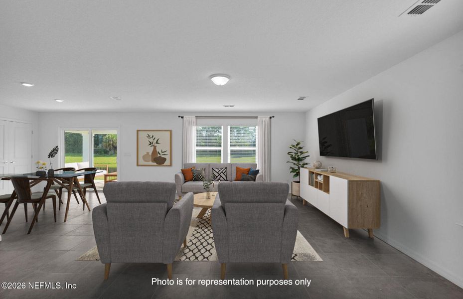 Furnished interior view inside a new home in Wells Landing, Jacksonville (Image 18).