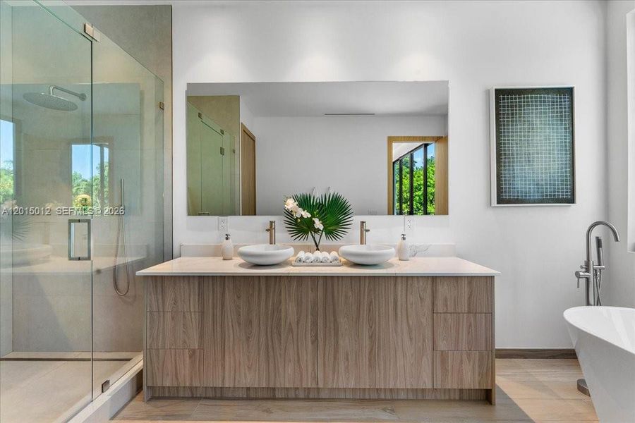 Furnished interior view inside a new home in , Miami (Image 33).