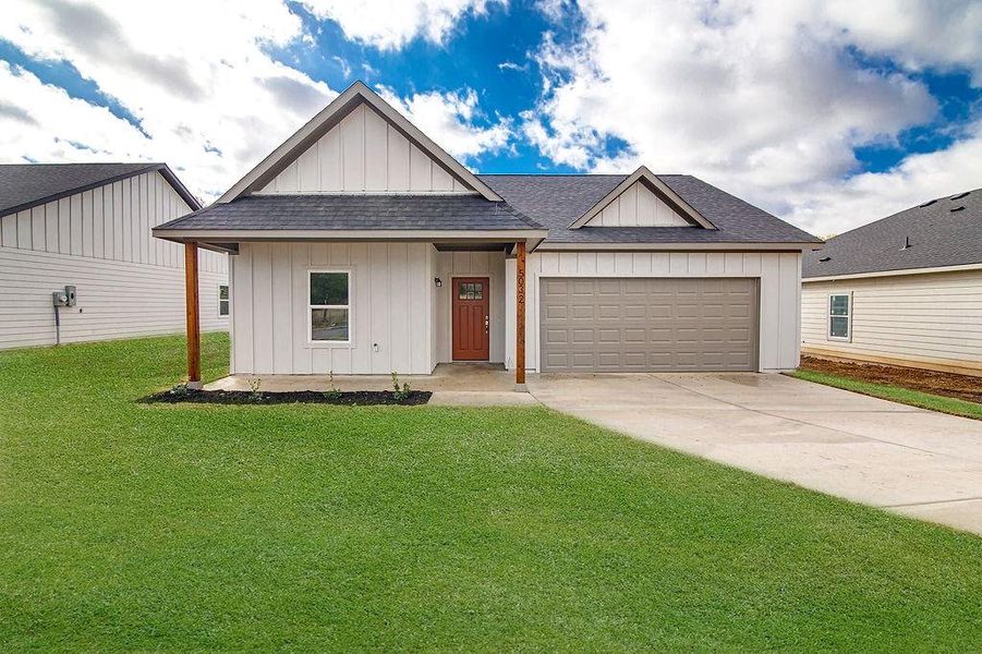 Front exterior of a new home in , Fort Worth, TX, highlighting curb appeal (Image 1).