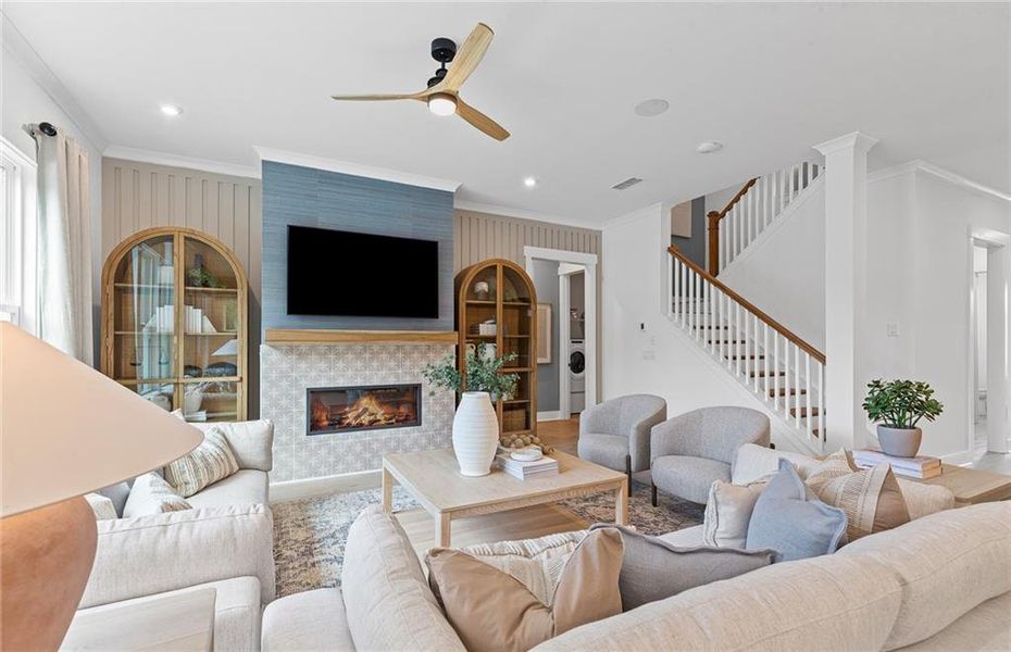 Furnished interior view inside a new home in Reunion, Flowery Branch (Image 8).