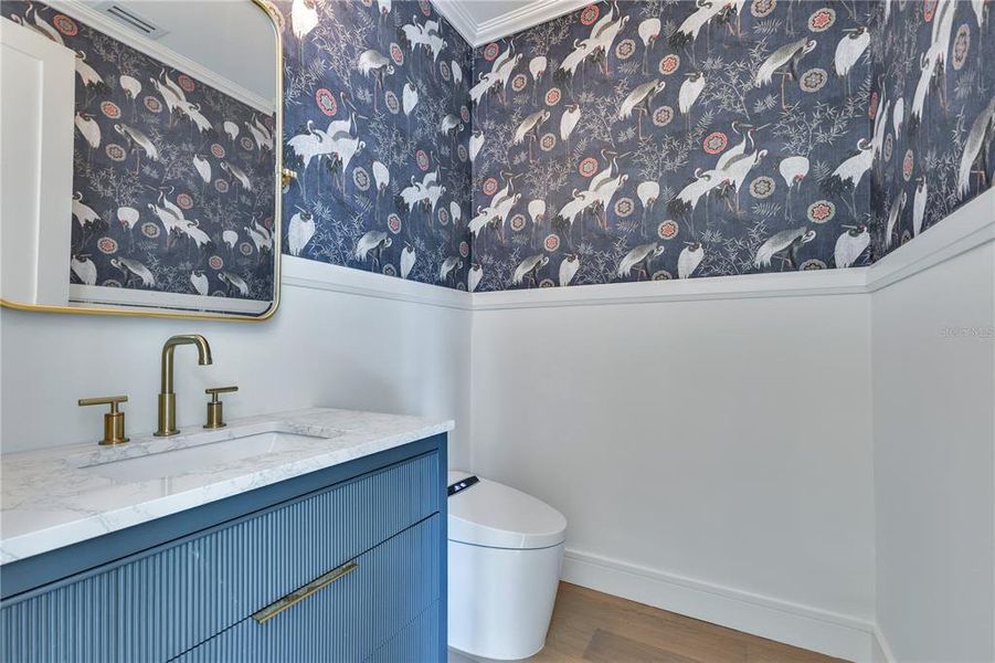 First floor half bath