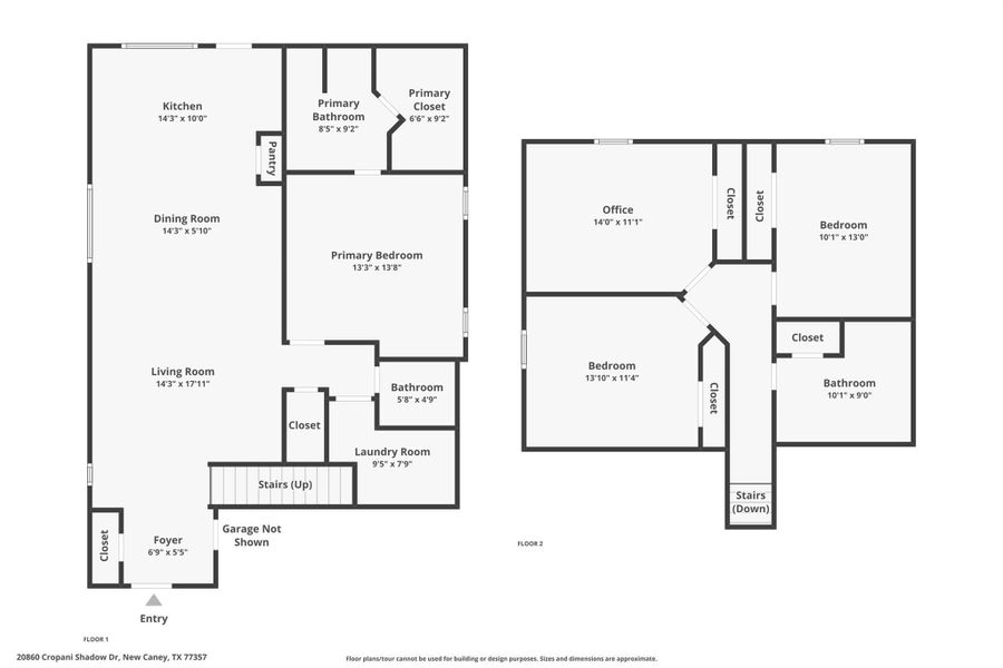2D floor plan layout of this home in Tavola: Gulf Coast Collection, New Caney, TX (Image 6).
