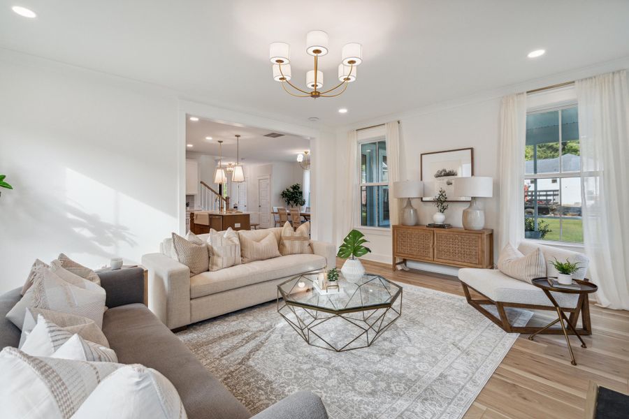 Furnished interior view inside a new home in Sweetgrass Station, Summerville (Image 19). Furnished interior view inside a new home in Sweetgrass Station, Summerville (Image 19).