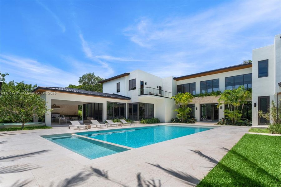 Front exterior of a new home in , Pinecrest, FL, highlighting curb appeal (Image 29).