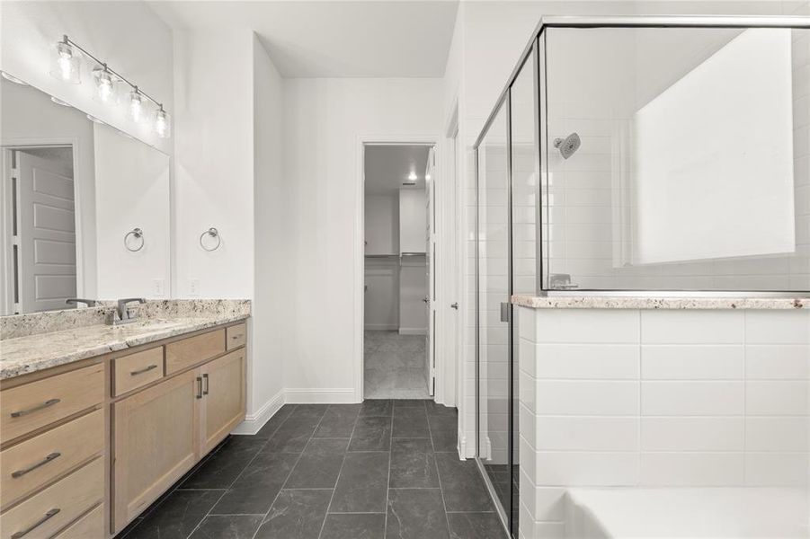 Furnished interior view inside a new home in Milrany Ranch, Melissa (Image 19). Furnished interior view inside a new home in Milrany Ranch, Melissa (Image 19).