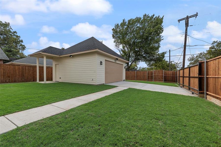 Exterior details and patio area of a home in , Dallas (Image 3). Exterior details and patio area of a home in , Dallas (Image 3).