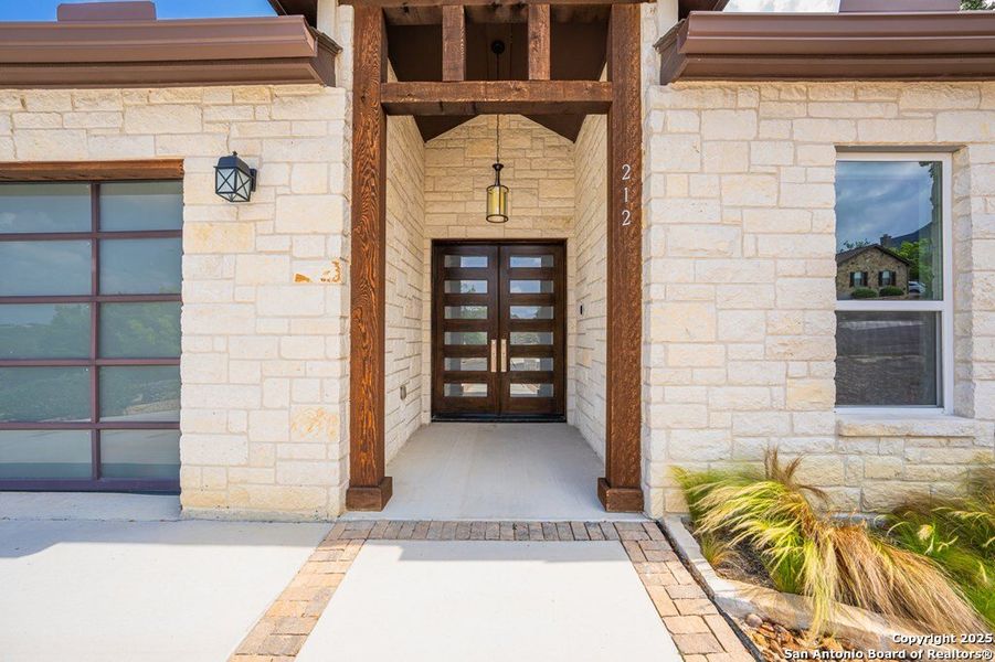 Exterior details and patio area of a home in , Kerrville (Image 22).