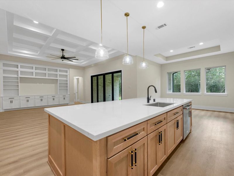 Furnished interior view inside a new home in , New Waverly (Image 9). Furnished interior view inside a new home in , New Waverly (Image 9).