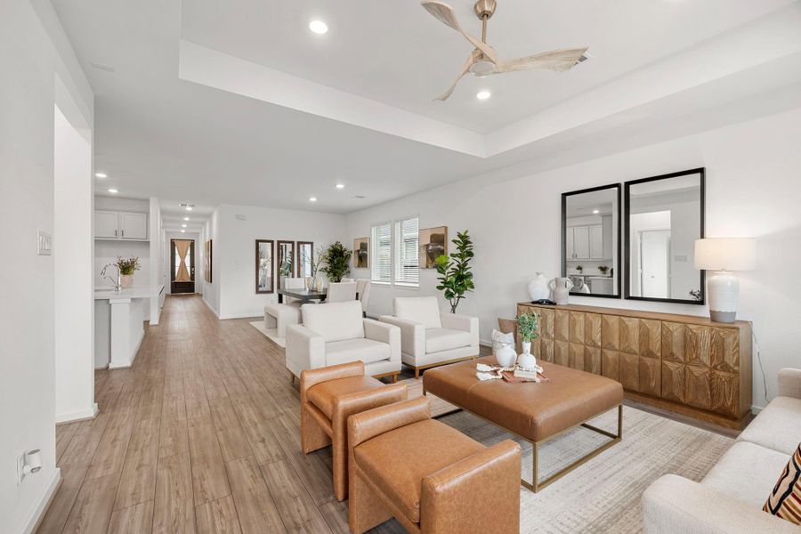 Furnished interior view inside a new home in Morgan's Landing 50s, La Porte (Image 12).