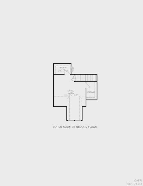 2D floor plan layout for the Capri by Epcon Communities in The Courtyards at Oak Grove, Durham, NC (Image 5).
