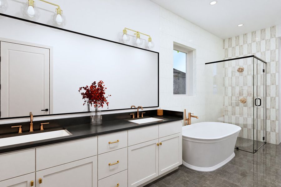 The Corinth - Optional Freestanding Tub w Shower