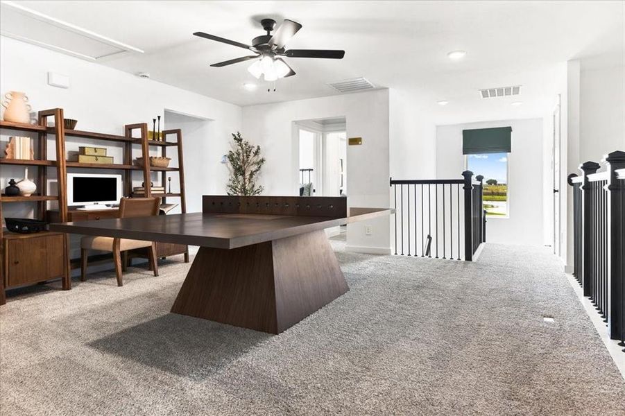 Furnished interior view inside a new home in Keeneland 50s, Aubrey (Image 14). Furnished interior view inside a new home in Keeneland 50s, Aubrey (Image 14).