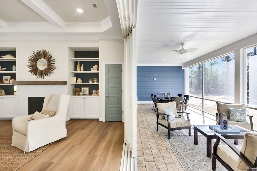Furnished interior view inside a new home in Compass Pointe, Leland (Image 44). Furnished interior view inside a new home in Compass Pointe, Leland (Image 44).