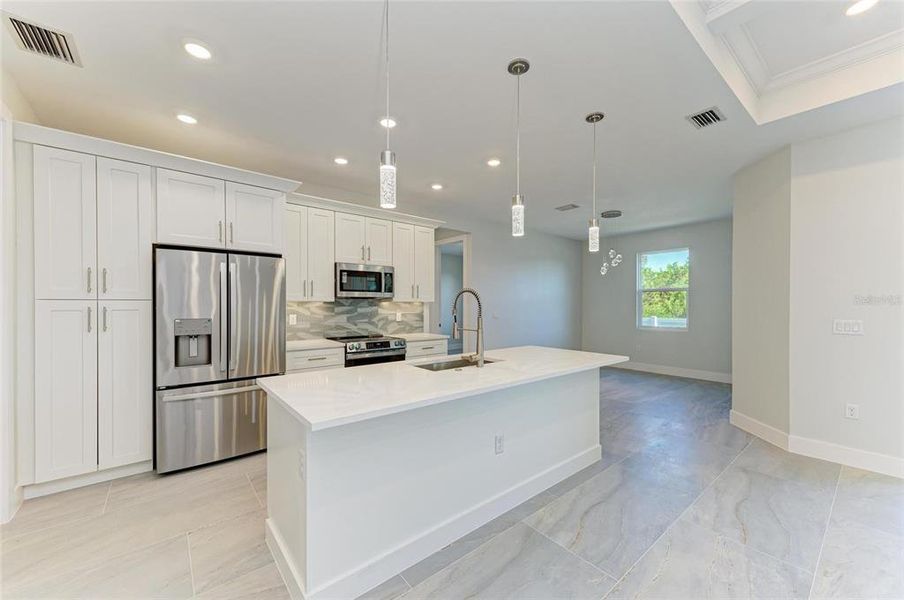 Furnished interior view inside a new home in , Venice (Image 8). Furnished interior view inside a new home in , Venice (Image 8).