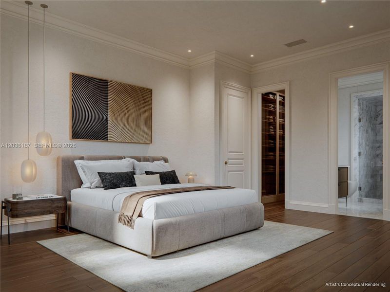 Furnished interior view inside a new home in , Coral Gables (Image 13). Furnished interior view inside a new home in , Coral Gables (Image 13).