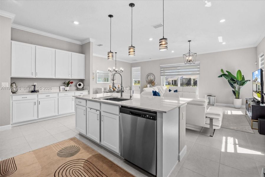 Furnished interior view inside a new home in Veranda Preserve, Port St. Lucie (Image 11).