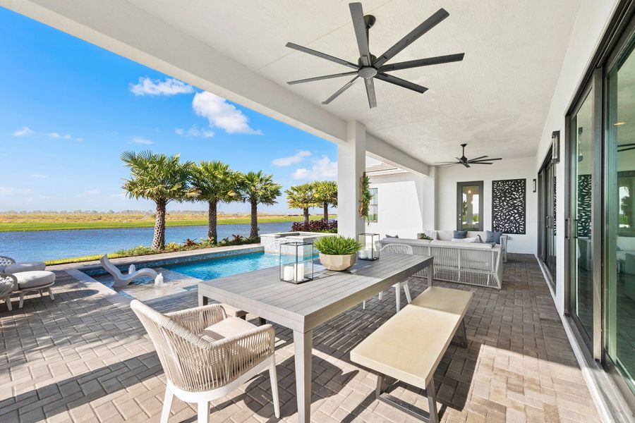 Furnished interior view inside a new home in Valencia Parc at Riverland, Port St. Lucie (Image 8).