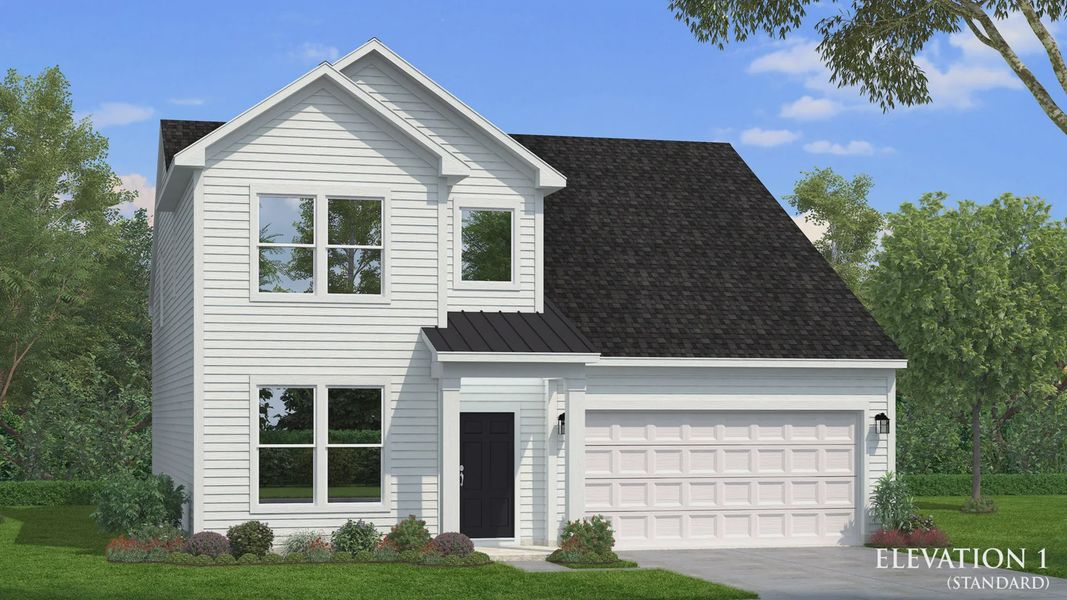 Representative exterior photo of a completed home built from the Lassiter by DRB Homes in Cottages of Bearwood, Mount Pleasant, TN (Image 7).