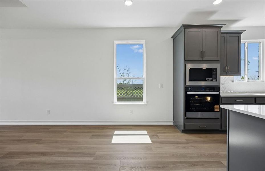 Cafe area off kitchen with natural light Cafe area off kitchen with natural light