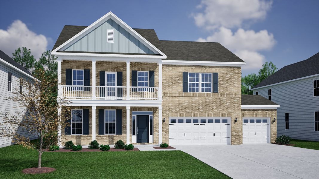 Representative exterior photo of a completed home built from the Roland II - Vanguard Collection by Mungo Homes in Bens Crossing, Woodruff, SC (Image 29). Representative exterior photo of a completed home built from the Roland II - Vanguard Collection by Mungo Homes in Bens Crossing, Woodruff, SC (Image 29).