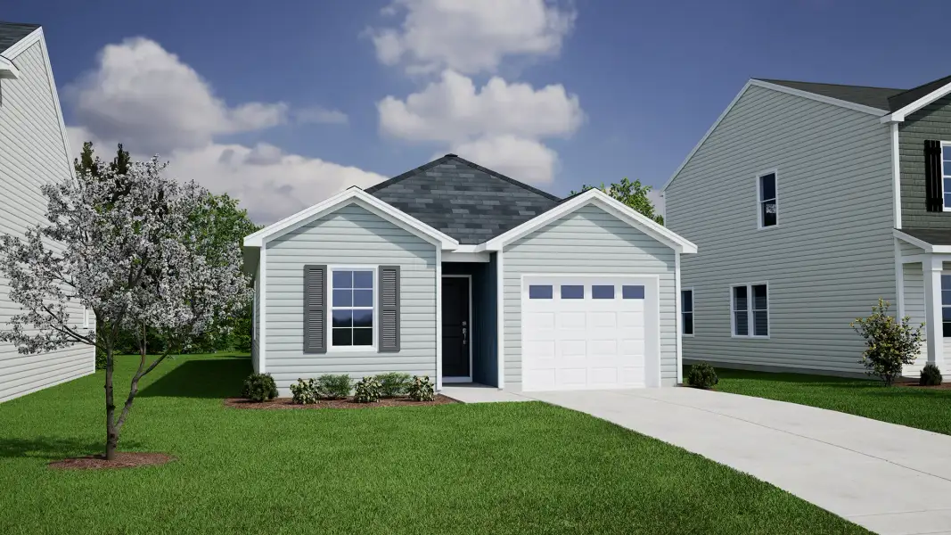 Representative exterior photo of a completed home built from the Baker - Genesis Value Collection by Mungo Homes in Hidden Springs, Lexington, SC (Image 9). Representative exterior photo of a completed home built from the Baker - Genesis Value Collection by Mungo Homes in Hidden Springs, Lexington, SC (Image 9).
