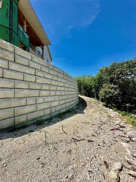 Side of House Retaining Wall Side of House Retaining Wall