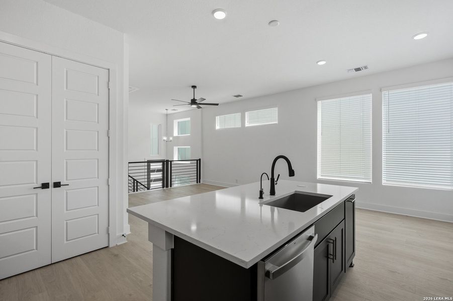 Furnished interior view inside a new home in Centero at Stone Oak, San Antonio (Image 13).