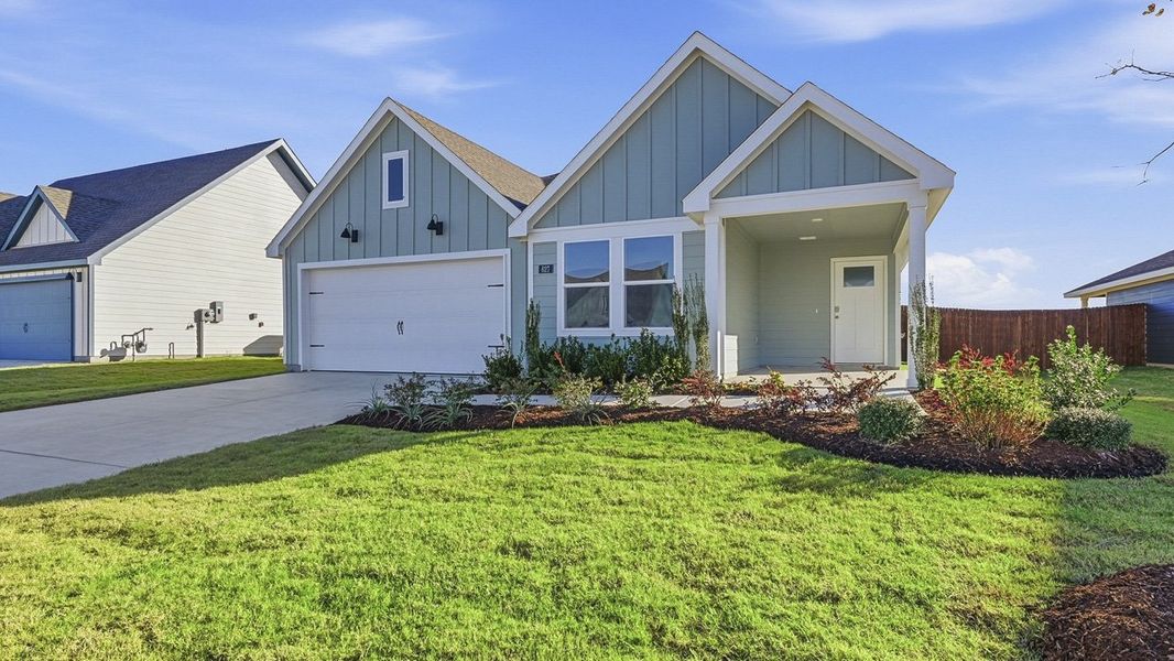 Representative exterior photo of a completed home built from the Camber by D.R. Horton in Windrose, Pilot Point, TX (Image 2).