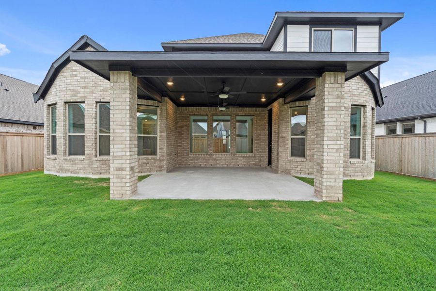 Exterior details and patio area of a home in Bridgeland, Cypress (Image 4). Exterior details and patio area of a home in Bridgeland, Cypress (Image 4).