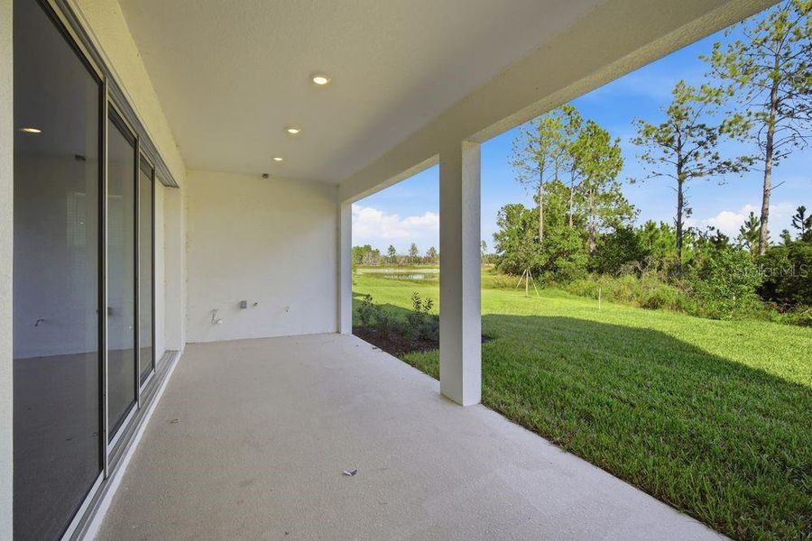 Exterior details and patio area of a home in Hammock at Two Rivers, Zephyrhills (Image 3). Exterior details and patio area of a home in Hammock at Two Rivers, Zephyrhills (Image 3).