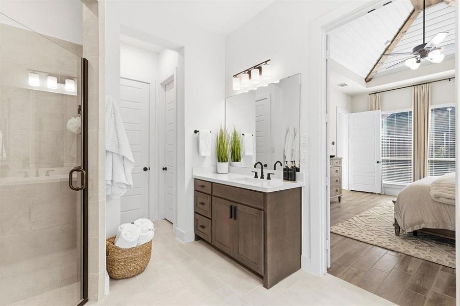 Furnished interior view inside a new home in Trinity Falls, McKinney (Image 25).