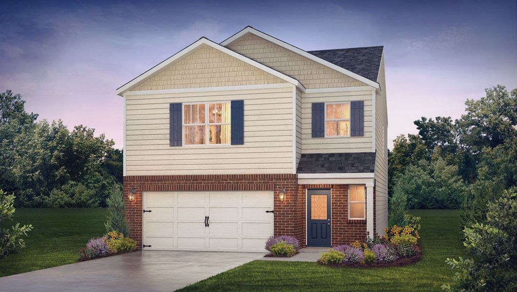 Representative exterior photo of a completed home built from the Darwin by D.R. Horton in Logan Farms, Mooresville, NC (Image 26).